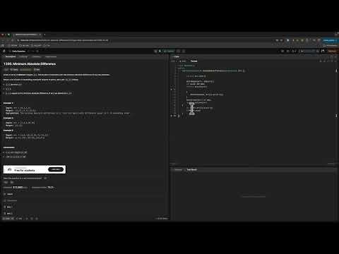 Array Difference Minimum Problem on Leetcode