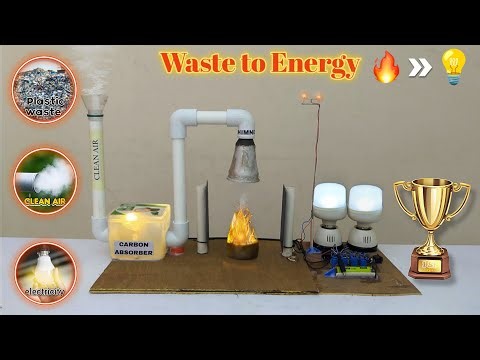Waste Management Project Ideas || Waste to ElectricityGeneratorPollution to Ink Converter