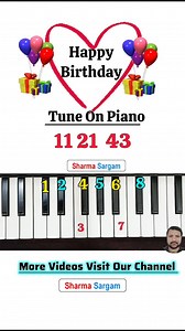 6.8K views · 1.5K reactions | Happy Birthday Tune - Easy Piano Tutorial | Sharma Sargam #piano #pianocover #sharmasargam88 #happybirthday #pianoplayer #pianotutorial #pianonotes #music #howto | Sharma Sargam | Facebook