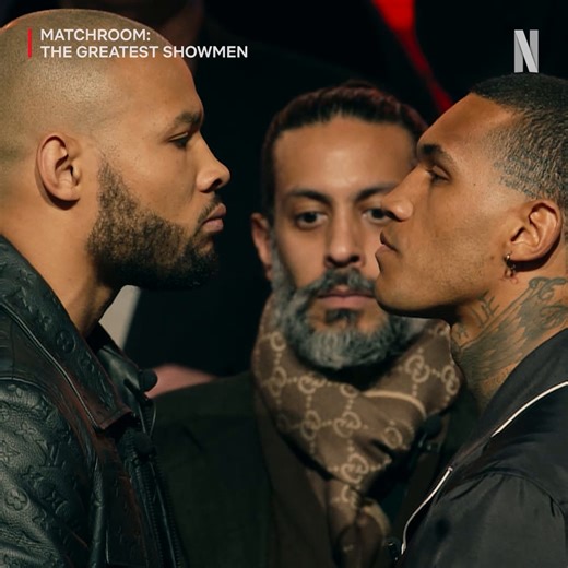 One week to go until MATCHROOM: THE GREATEST SHOWMEN. Here's your first look, the aftermath of that egg moment 🍳👀 | Netflix