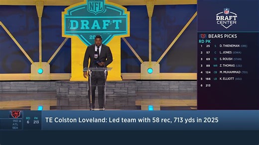 Bears select Jordan van den Berg with No. 213 pick in 2026 draft