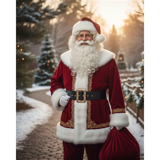 Luxury Red Velvet Santa Suit: Classic Christmas Costume - Etsy Canada