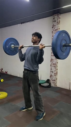 Explosive Barbell Jump Jerk Shoulder Press – Can You Do This? 👀” #shorts #viral #trending