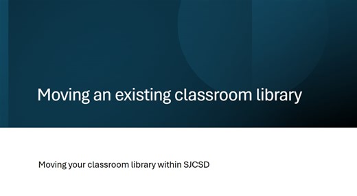 Moving classroom libraries