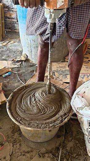 Hard Worker Adhesive Paste Preparation | Perfect Tiles Work Start 💪#subscribe #subscribemychannel