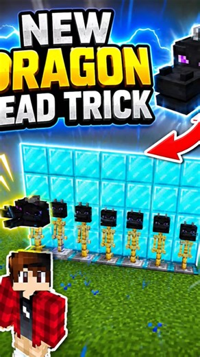 NEW Dragon Head Trick in Minecraft PE! #minecraft #gaming #minecraftshorts #minecraftpe