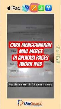 Cara Menggunakan "Mail Merge" di Aplikasi Pages #iWork #iPad untuk Cetak Banyak Undangan Bagaimana ?