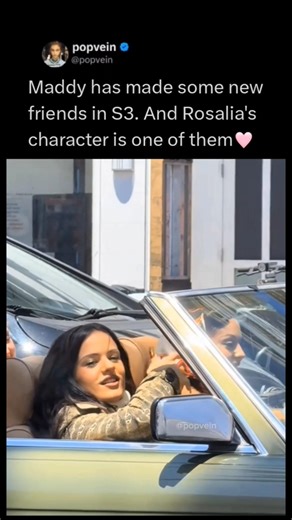 Rosalia's character is one the new friends Maddy Perez has made in season 3 of euphoria 🩷