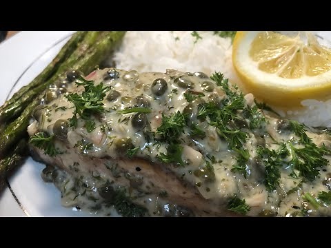 Seared Salmon with a Lemon Caper Sauce! (Super easy recipe)