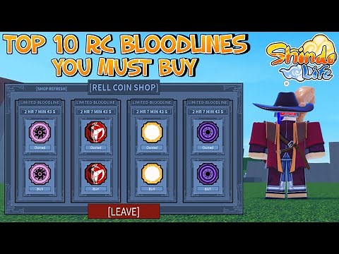*Must Watch* Top 10 Limited Bloodline You Must Buy in Shindo Life...Shindo Life Update Roblox