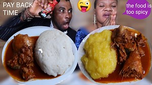 2.3M views · 38K reactions | PAY BACK TIME: ADDING SPICY PEPPER IN MY WIFE FOOD MUKPRANK/ STARCH PEPPER SOUP TILAPIA AND POUNDED YAM | Blessing Family Tv | Facebook