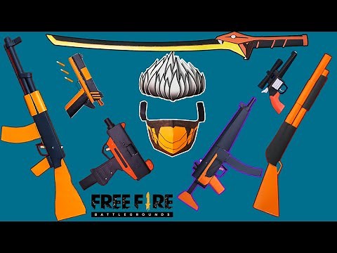 08 Origami Cobra mask katana and Paper Gun Free Fire