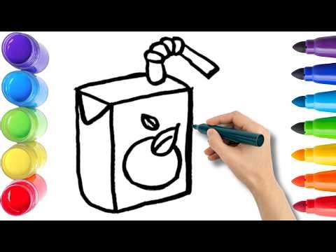 How To Draw cute juice Drawing, Painting & Coloring For Kids and Toddlers_🌈🎨
