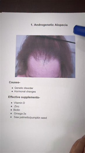 Dr. Smita Bhoir Patil- SKIN | HAIR | HORMONES | WEIGHT LOSS on Instagram: "Hair fall is not one problem – treatment can’t be one either. Different types of hair loss need different nutrients & supplements 👇 • Androgenetic alopecia – needs nutrients that support follicles & reduce miniaturisation • Telogen effluvium – mostly due to deficiencies, stress & poor recovery phase • Alopecia areata – autoimmune, needs immune-modulating nutritional support • Traction alopecia – damage from pulling, heal