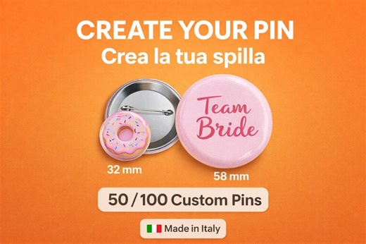 Custom Button Pins Set 50 or 100 | Personalized Party Favor Pins, Baby Shower, Team Bride, Birthday Pins | Custom Event Badge - Etsy