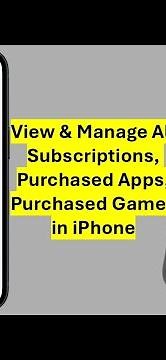 How to View/Cancel All Subscriptions & Purchases in iPhone