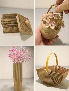 56K views · 321 reactions | DIY Cardboard Crafts Beautiful Flower Basket and Creative Decor Ideas | Art & Craft | Facebook
