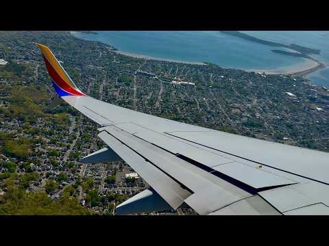 [4K] – Striking Boston Landing – Southwest Airlines – Boeing 737-800 – BOS – N8614M – SCS 1554
