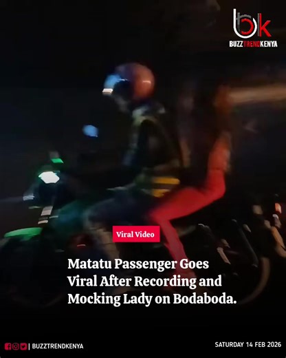 A matatu passenger has set social media abuzz after filming a lady riding on a bodaboda and cheekily mocking her, turning an ordinary road moment into a viral comedy clip. #kenyantiktok #trendingvideo #foryoupage❤️❤️