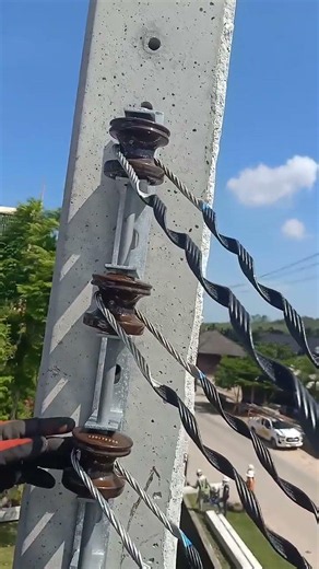 ⚡ Utility Pole Construction in Action 😱