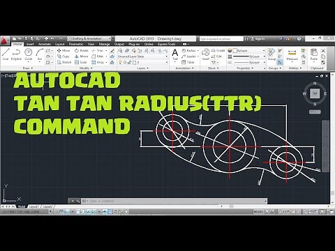 Autocad Tan Tan Radius(ttr) Circle Command-Voiced Video