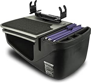 AutoExec AUE10055 GripMaster Car Desk Grey Finish with Built-in 200 Watt Power Inverter and Printer Stand
