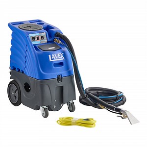 Lavex Single 3-Stage Heated Carpet Extractor with 15' Hoses and 4" Stainless Steel Upholstery Tool - 6 Gallon, 100 PSI
