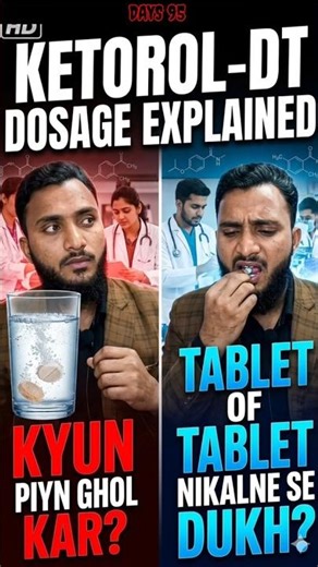 Tablet ko pani mein ghol kar kyun piyein? Ketorol DT Dosage #healthtips #shortsviral