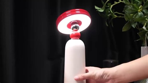 LIGHTVERSE莱沃思轻奢海外新品客厅伸缩台灯创意艺术卧室落地灯复古飞盘灯象牙白长续航充插两用1