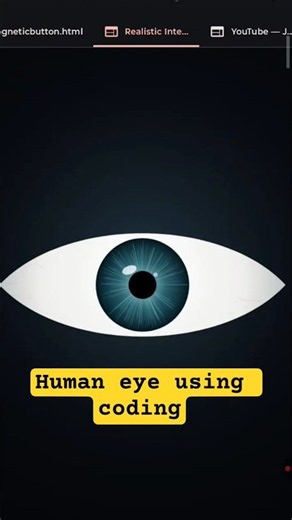 Coded Human Eye #shorts #shortsfeed #coding #python #css #html #viralshorts #codecademy #codelife