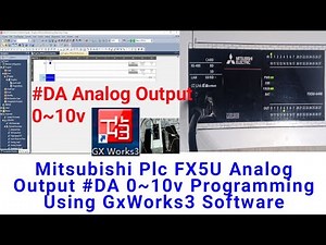 Mitsubishi Plc FX5U Analog Output #DA 0~10v Programming Using GxWorks3 Software