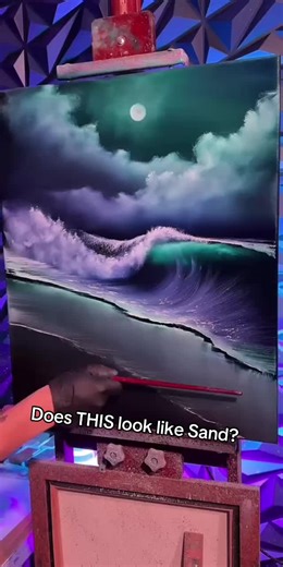 Does THIS look like Sand?? #PaintWithJosh #BobRoss #PaintingTutorial #HowToPaint #ArtTeacher