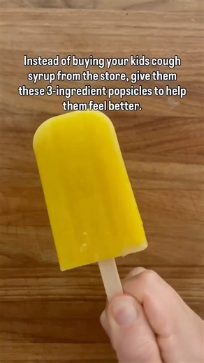 Meaghan Williamson on Instagram: "Cough Syrup Popsicles ⬇️ Recipe below, or comment POP and I’ll send it over to you! When your kids aren’t feeling great, these popsicles feel like a treat but are actually helping them heal. Pineapple is naturally soothing and contains bromelain, an enzyme found in the core that supports the body’s response to inflammation and helps break up mucus. Keeping the core intact is key to getting the most benefit. Add in raw honey for its natural cough-soothing propert