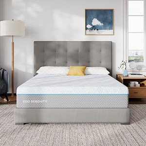 EGOHOME Serenity King Mattress, 12" Gel Memory Foam Mattress in a Box, Medium