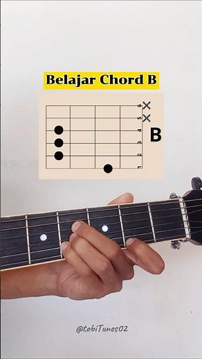 Belajar chord B gampang | Tutorial pemula #tutorialgitar #gitar