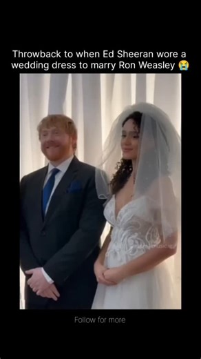 celeb memes page on Instagram: "Throwback to when Ed Sheeran "married" Ron Weasley in the wildest way possible ❤️😂 In August 2025, Ed Sheeran dropped the music video for his single "A Little More" (from his upcoming album *Play*), reuniting with Harry Potter star Rupert Grint (Ron Weasley himself) 14 years after their 2011 collab in "Lego House." The plot? Grint plays a man fresh out of prison for stalking Ed, haunted by hallucinations of the singer everywhere – as a prison guard, therapist, cl
