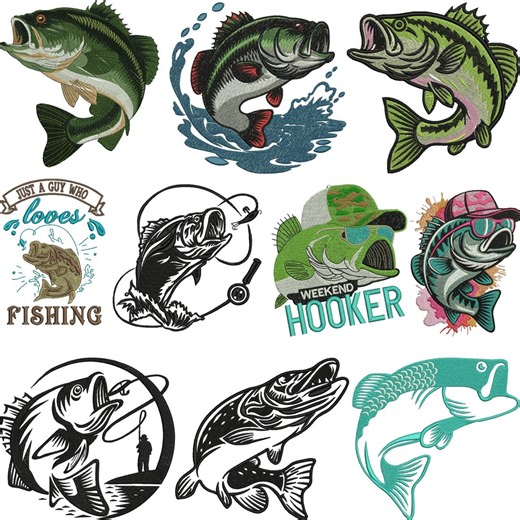 Fish Embroidery Design, Tropical Fish Embroidery, Fishing Embroidery, Mini Fish Embroidery, Clownfish Embroidery, Animal Embroidery - Etsy