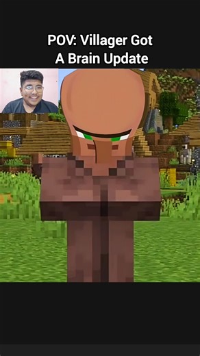 POV: Villager Got Brain Update 🤣 #minecraft #funnyshorts