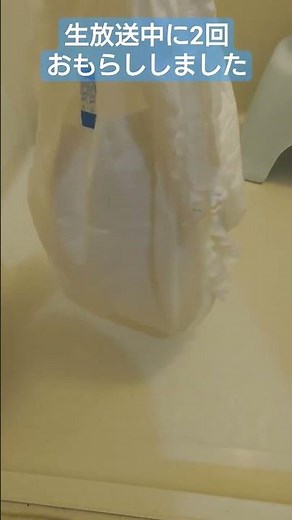 生放送中に2回おもらししたおむつ
