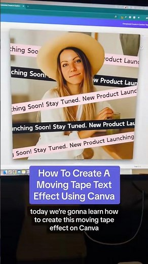 Canva Tutorial - How To Create A Design With A Moving Tape Effect Using Canva!