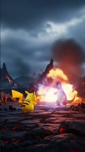 Pikachu vs Charmander #pokemon #pikachu #charmander