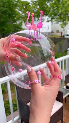 I Made a FLAMINGO NANO TAPE BALLOON! 😱🦩💖✨ satisfying nano tape bubble & squishy asmr 🫧