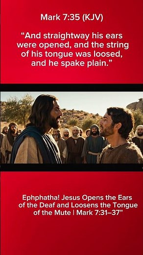 Be Opened’: The Powerful Healing of Jesus in Mark 7”“Jesus Heals the Deaf and Mute Man — A change
