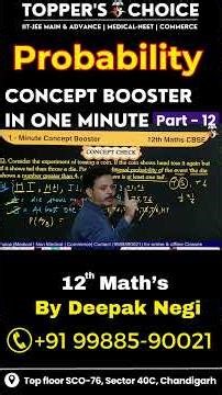 Conditional Probability Question | Coin & Die Experiment | Class 12th Part - 12 | Deepak negi
