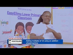 How to add multiples of 10 using an adding wheel or machine | CBC Grade 3 Math Lesson