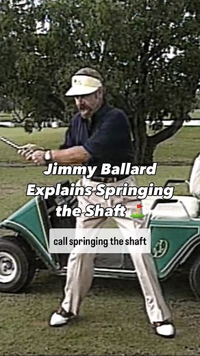 Jimmy Ballard Golf on Instagram: "Jimmy Ballard breaks down what it really means to “spring the shaft” in the golf swing. Instead of pulling the club down, like ringing a bell, fire your right side from the ground up, like tossing a ball underhanded. ✅ Fire the right side ✅ Let the shaft spring ✅ Let your head and eyes go to the target 🎯 Tag a player who needs this! 📚 Save to work on your transition #jimmyballard #benhogan #golf #golfinstruction #golfcoach #golfswing #golftips #golfswingtips #