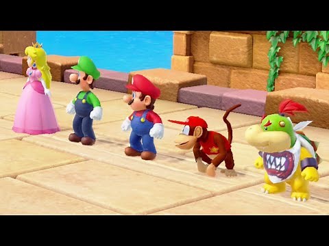 Super Mario Party - Diddy Kong Bowser Jr. Vs Donkey Kong Bowser (Master Cpu)