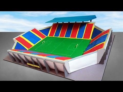 Como hacer este INCREÍBLE Estadio de FUTBOL de carton