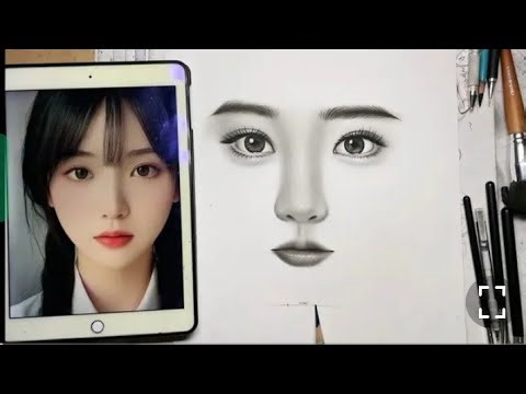 How to draw korean girl drawing easy steps