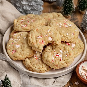 Vegan Candy Cane Sugar Cookies